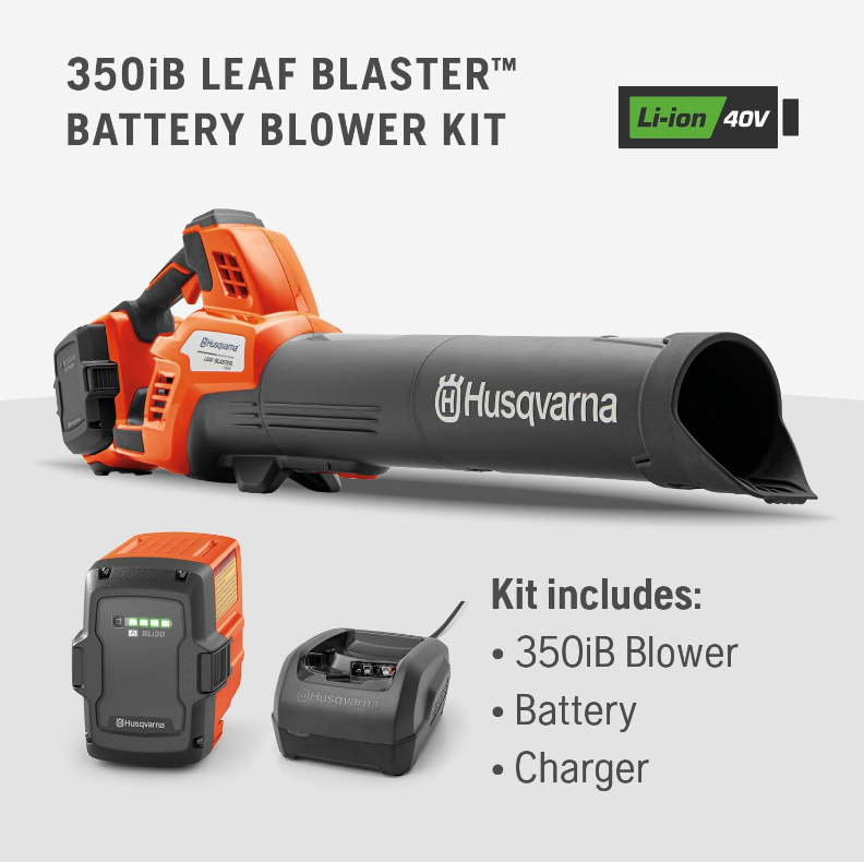 Husqvarna Leaf Blaster 350iB Cordless Leaf Blower 200 MPH, 40V Battery Included