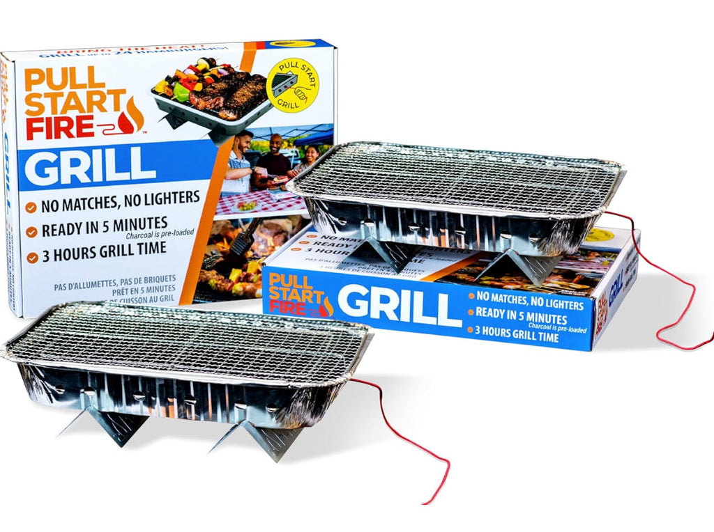 Pull Start Fire Grill Single Use Portable Disposable Charcoal BBQ With Pull Start Matchless Ignition