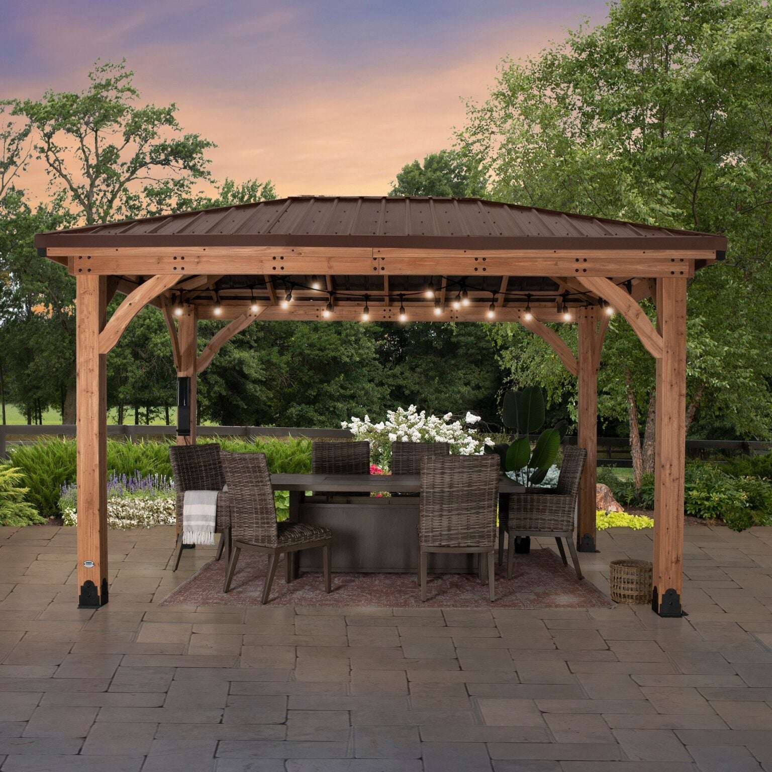 Cordova 14×10 Outdoor Gazebo with Steel Frame and Weather-Resistant Canopy