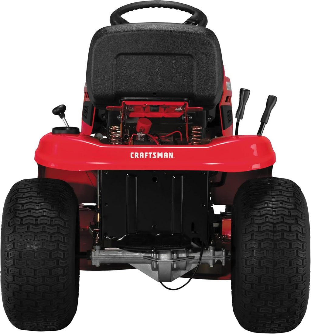 Craftsman 36″ Gas Riding Lawn Mower, 11.5 HP Briggs & Stratton Engine, 7-Speed Transmission, Red/Black