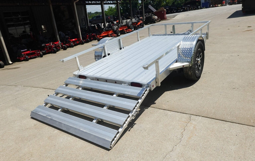 5′ x 10′ Aluminum Utility Trailer with Gate and Mag Wheels – 3500 lb Axle